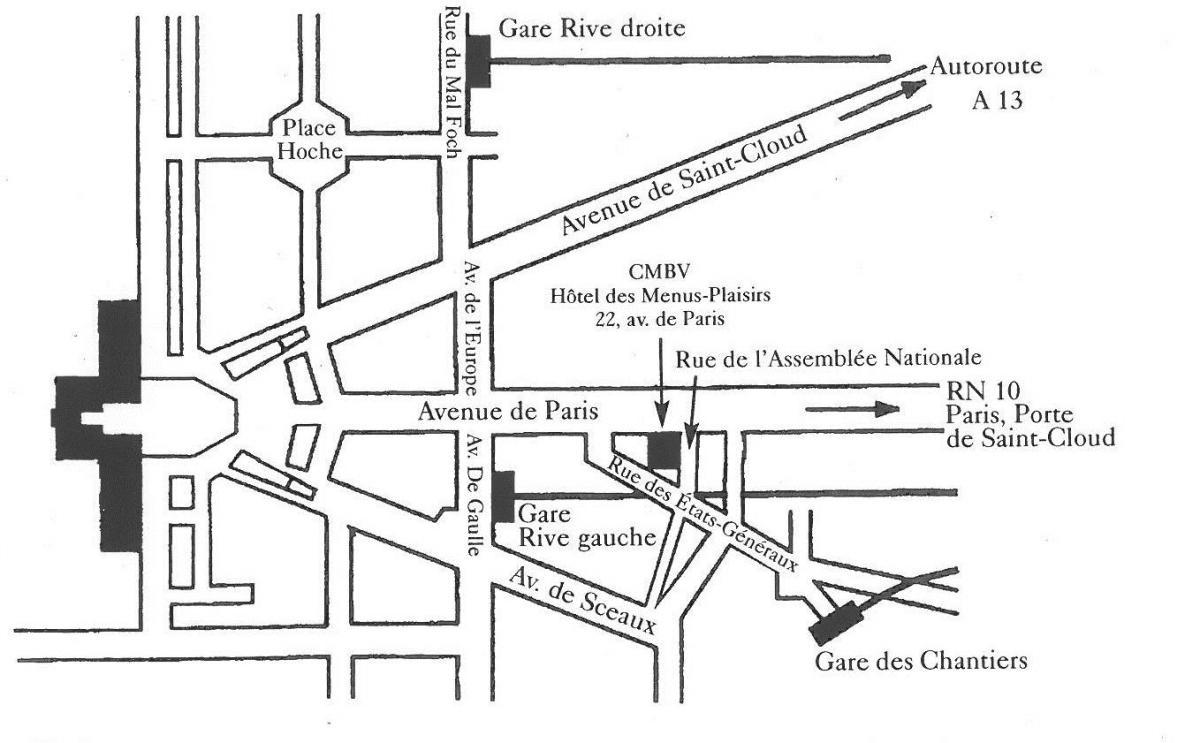 Plan d'accès au CMBV